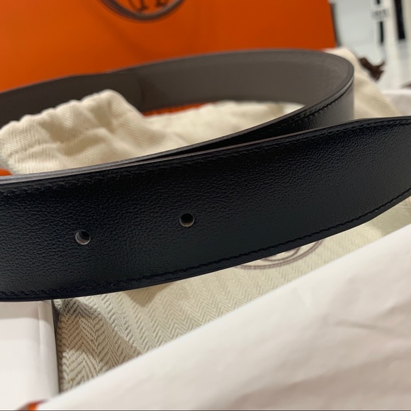 Hermès black and grey belt - Picture 7 of 7